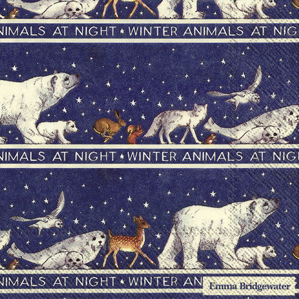 Emma Bridgewater Winter Animals Cocktail Napkins Emma Bridgewater Napkins Sam Turner & Sons