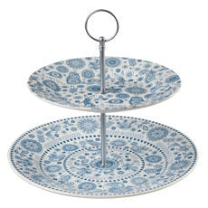 Queens Penzance 2 Tier Cake Stand