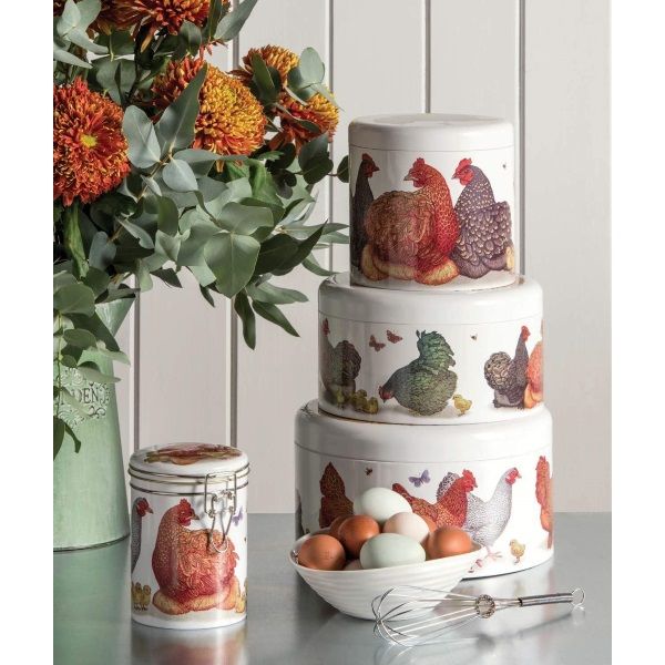 Chickens by Vanessa Lubach Round Cake Tins Set of 3