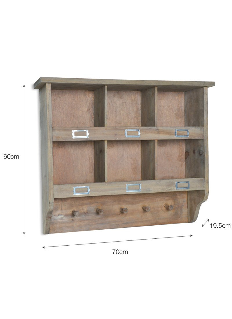 Garden Trading Chedworth Wall Unit & Wooden Pegs