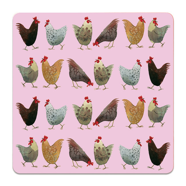 Alex Clark Chickens Coaster