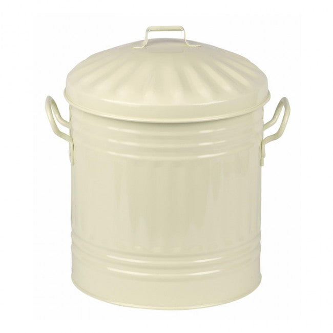 Parasene Mini Galvanised Dustbin Cream