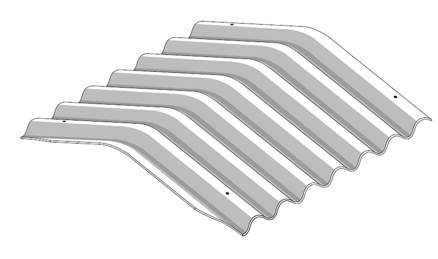 Eternit 6'' Cranked Crown Sheet 900mm 22.5 Degree