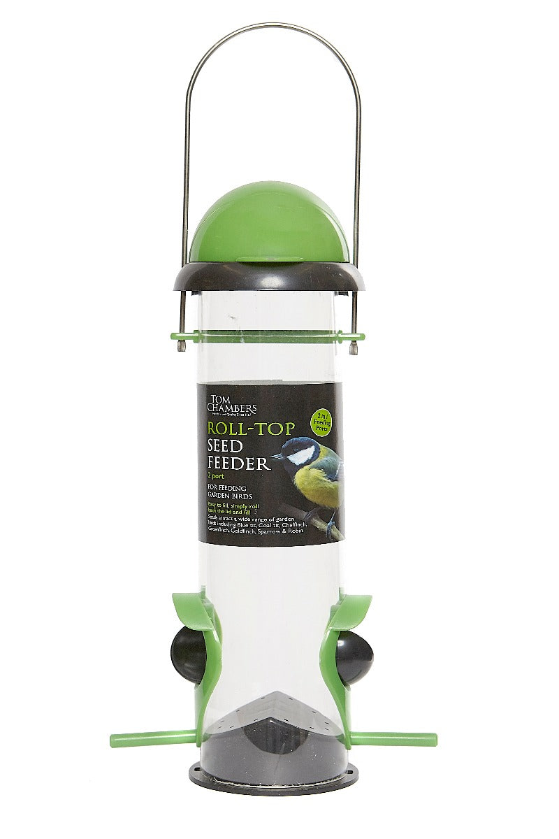 Tom Chambers Roll-Top 2-Port Seed Feeder