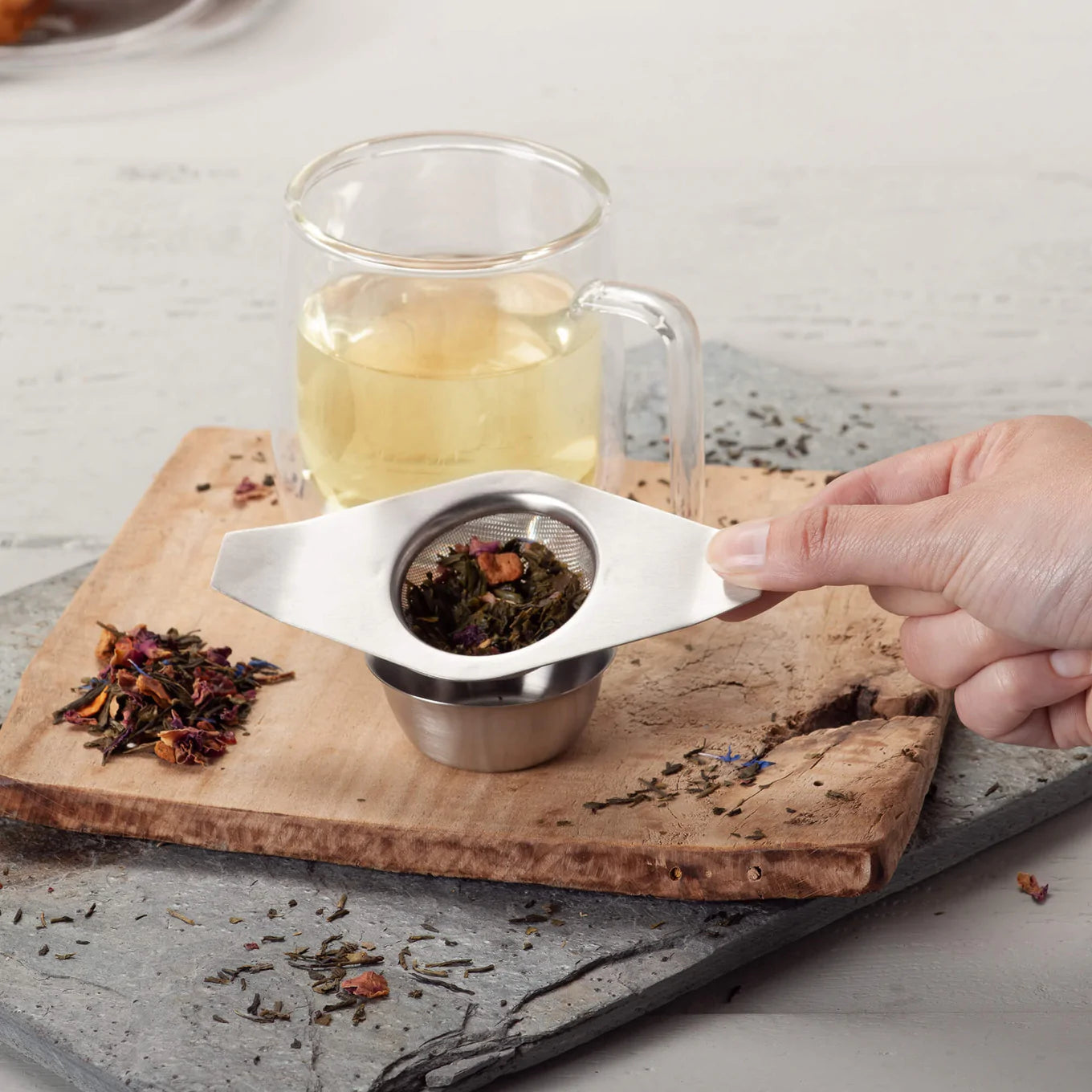 Kilo Double Armed Stainless Steel Tea Strainer