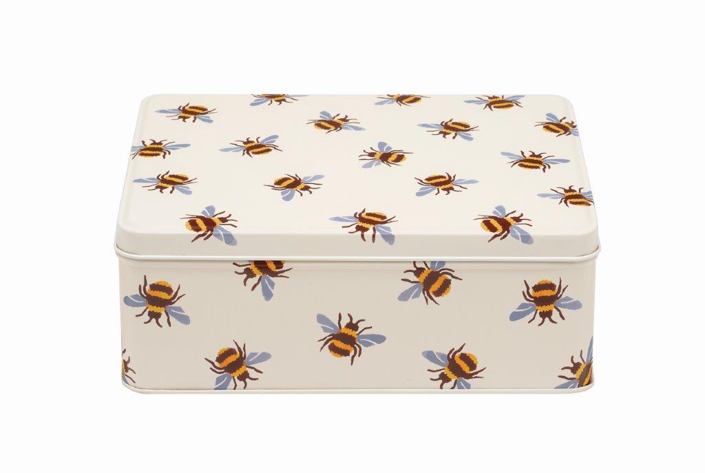 Emma Bridgewater Blue Winged Bumblebee Deep Rectangular Tin