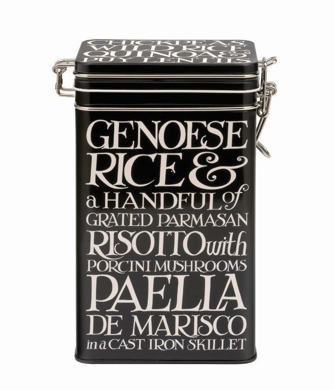 Emma Bridgewater Black Toast Medium Black Rectangular Clip Lid Tin