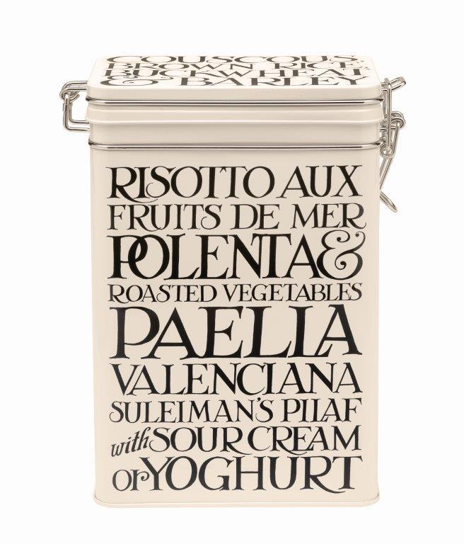 Emma Bridgewater Black Toast Large Cream Rectangular Clip Lid Tin