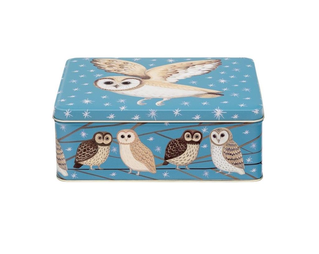 Dog & Dome Owl Deep Rectangular Tin