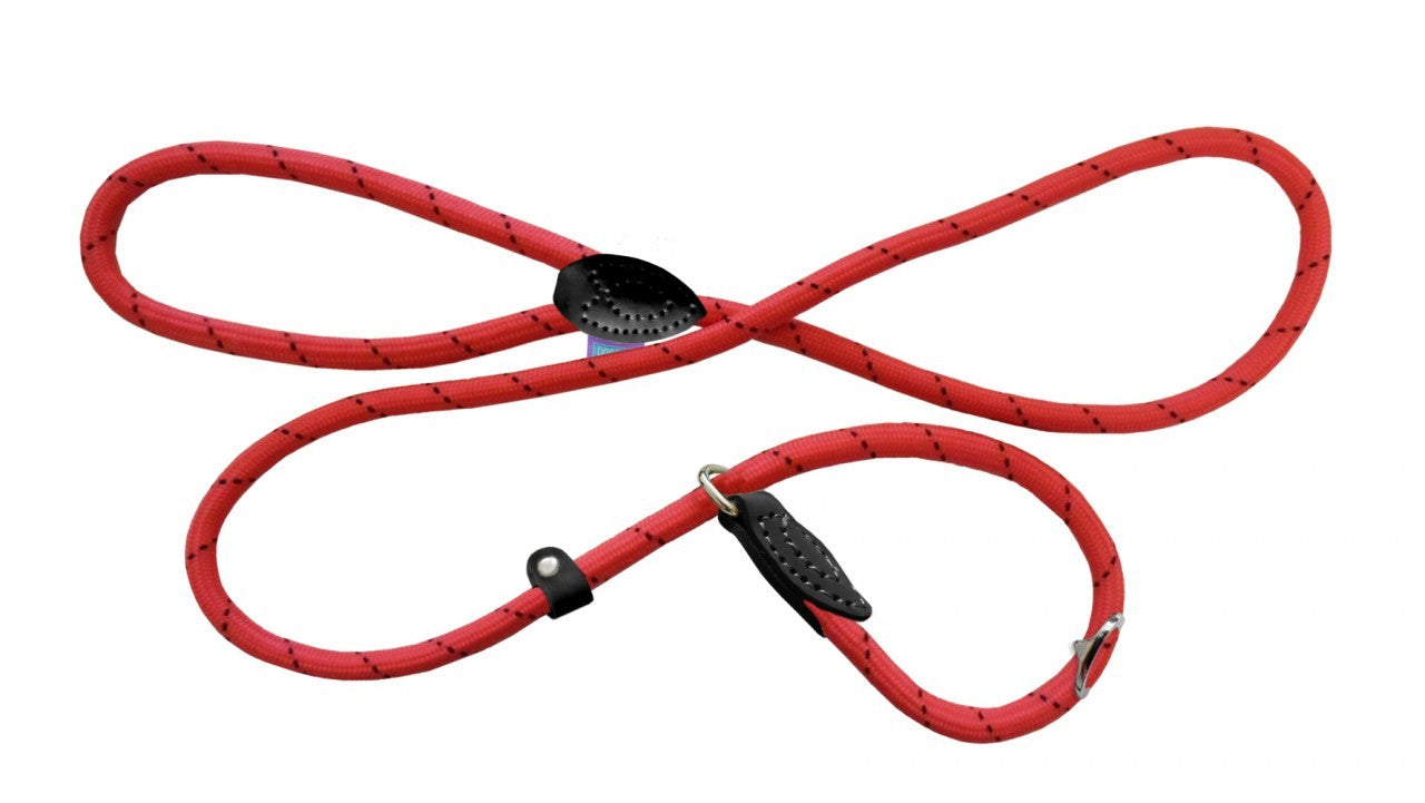 Dog & Co Mountain Rope Slip Lead – Reflective 60" Red