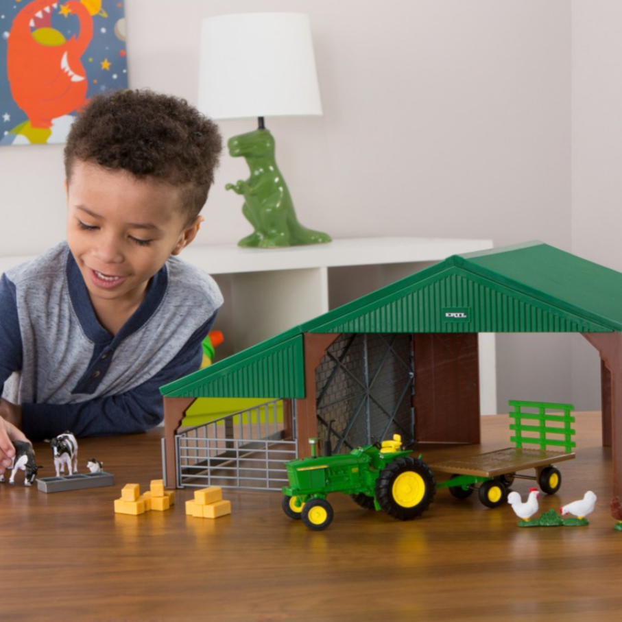 Britains Farm Building Set w/ John Deere Tractor