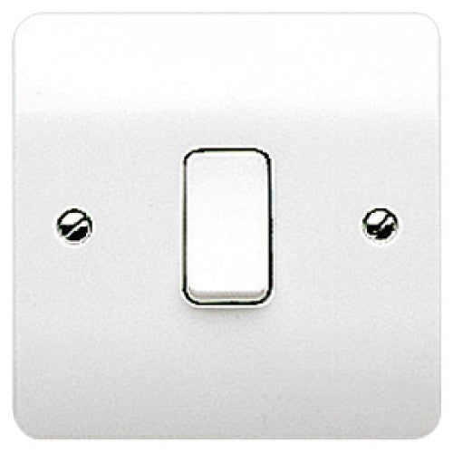 MK Electric Flush Plate Switch 1 Gang 1 Way 10A SP