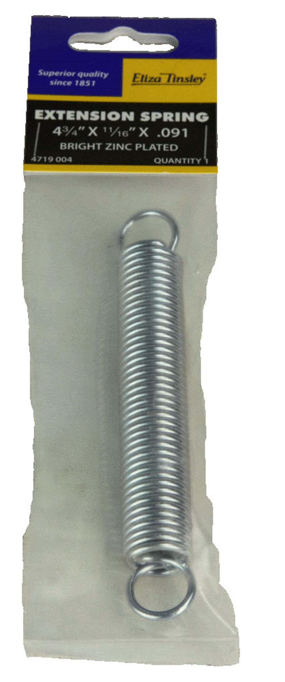 Eliza Tinsley Extension Spring 4 1/2" X 13/16" X .091"