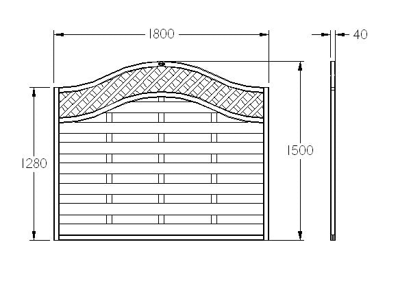 Forest Garden Europa Prague Screen 150 x 180 x 4cm