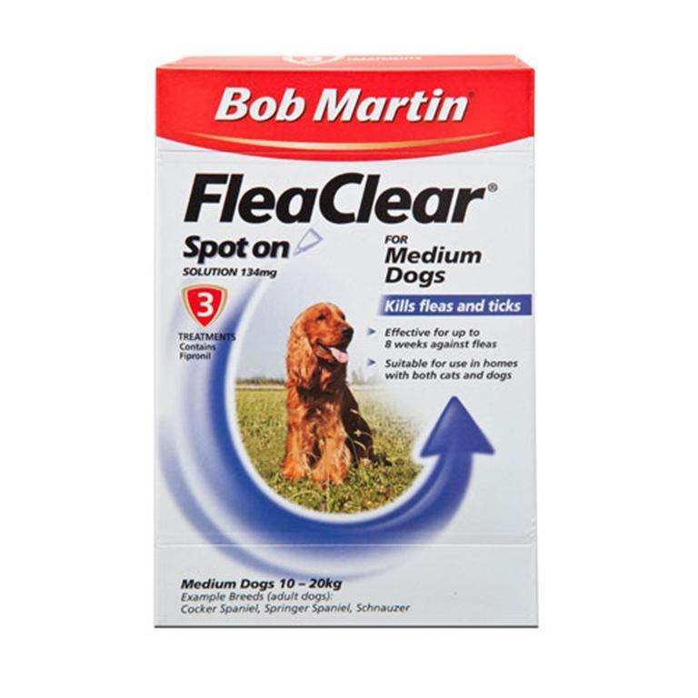 Bob Martin FleaClear Spot On Solution for Medium Dogs 134mg