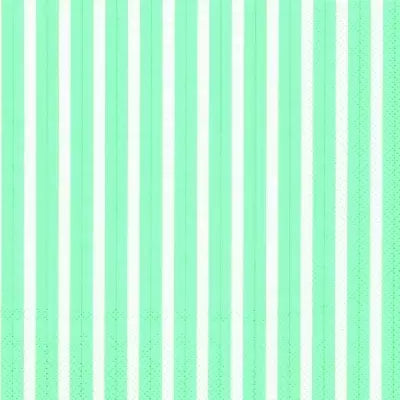 IHR Lunch Napkins Stripes Again Turquoise