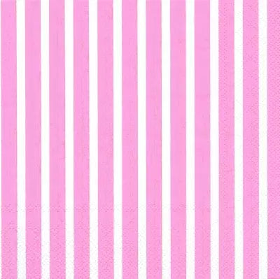 IHR Lunch Napkins Stripes Again Rose
