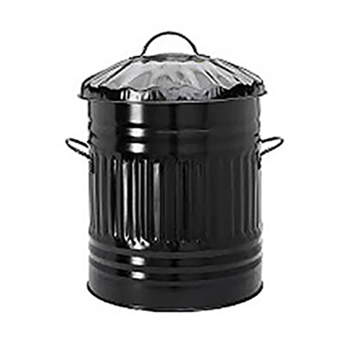Parasene Mini Galvanised Dustbin Black