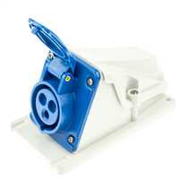 Gewiss GW62477 90 Surface Mounting Socket 16A 230v 2 Pole & Earth IP44