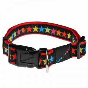 Hem & Boo Stars Dog Collar Multi 14-18"