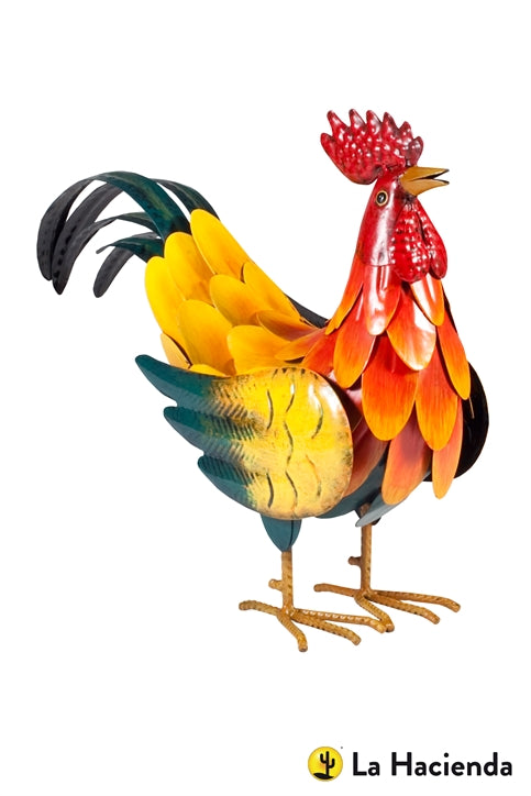 La Hacienda Crowing Rooster Garden Decorative Art