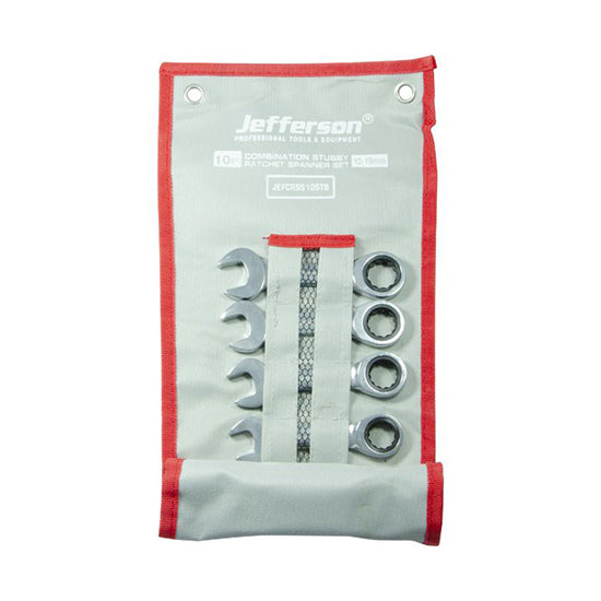 Jefferson 10-Piece Combination Stubby Ratchet Spanner Set
