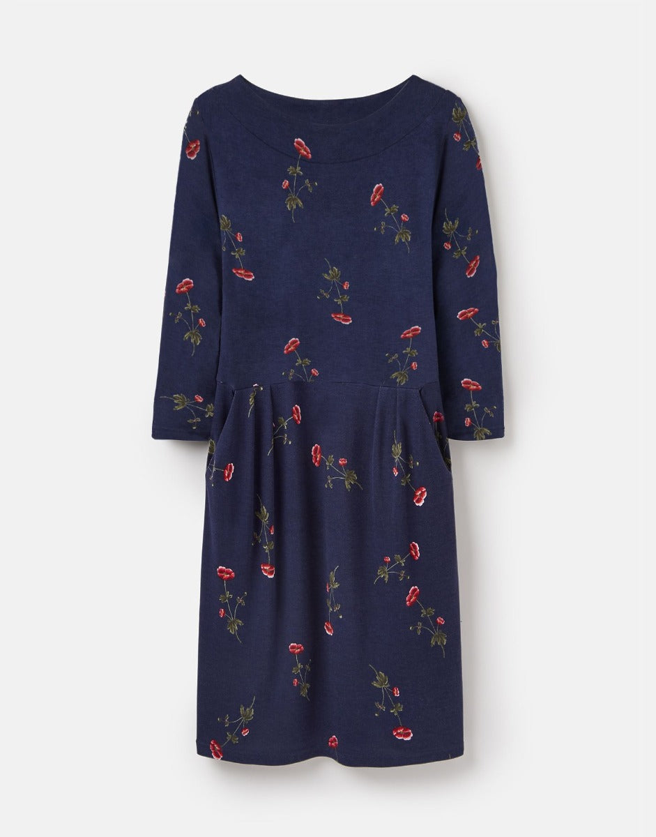 Joules Beth Jersey Dress 3/4 Sleeves