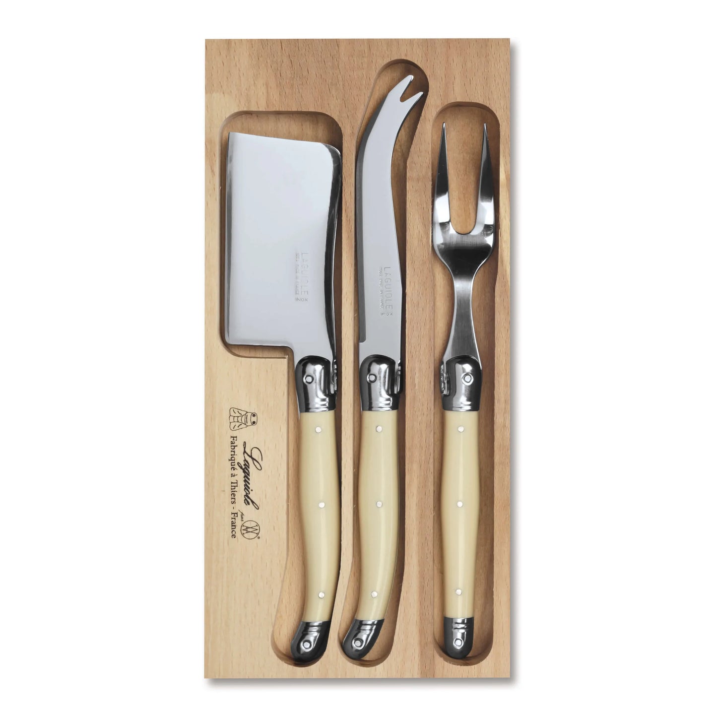 Laguiole Verdier 3 Piece Boxed Cheese Knife Set