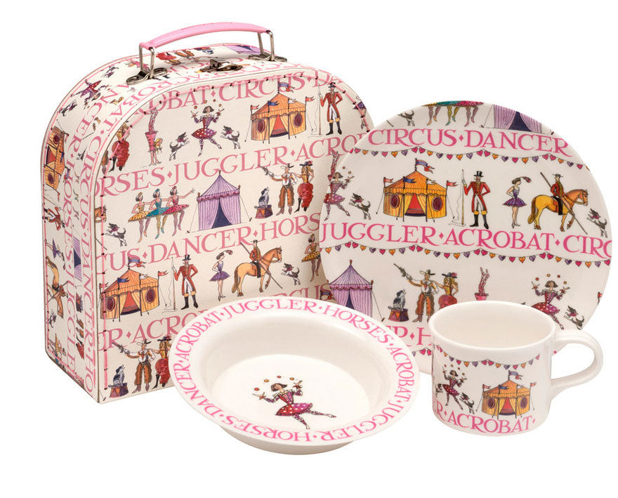 Emma Bridgewater Circus 3 Piece Melamine Set Suitcase