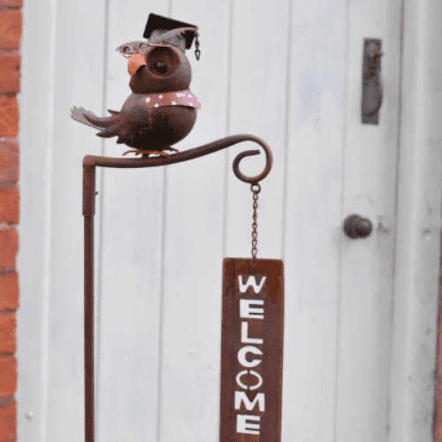 Honey & Wild Welcome Professor Owl Stake & Bell