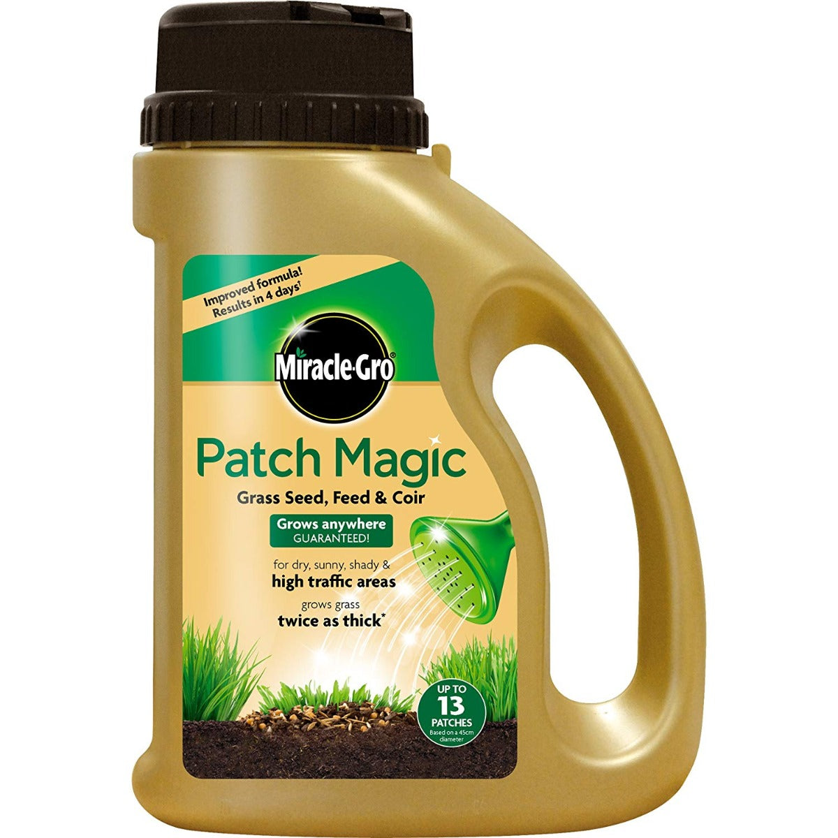 Miracle-Gro Patch Magic Grass Seed Feed & Coir Shaker 1015g