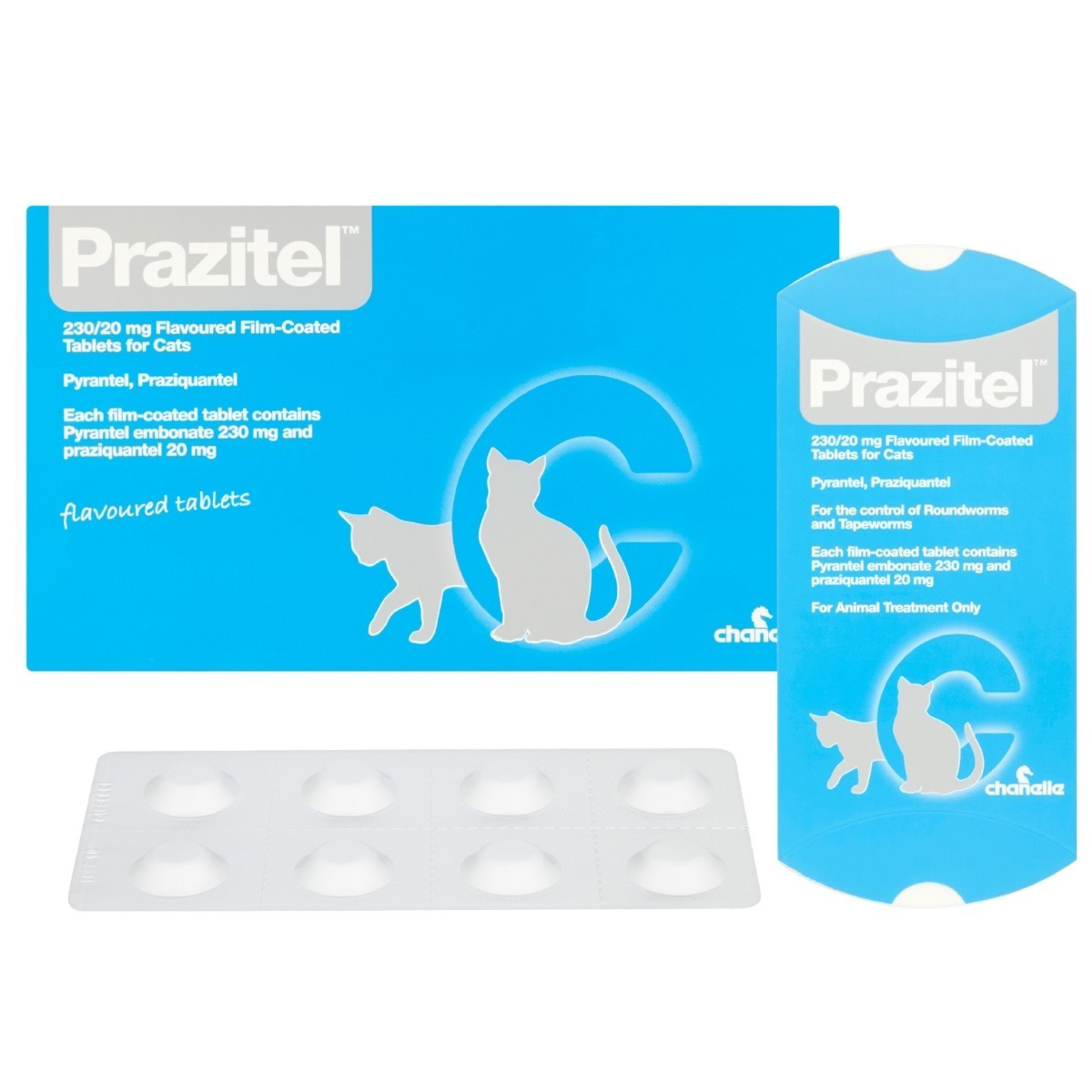 Prazitel 230/20 mg Flavoured Film-Coated Tablets for Cats