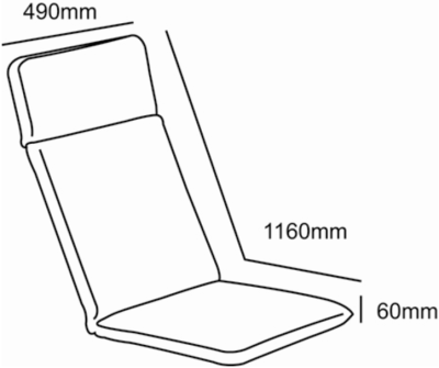 Glencrest CC Collection Recliner Cushion Taupe
