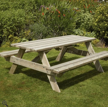 Woodshaw Appleton Rectangle Picnic Bench 1.8m