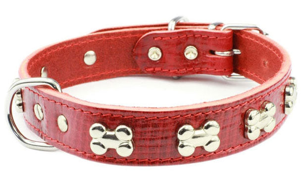 Earthbound Bone Design Red Collar L