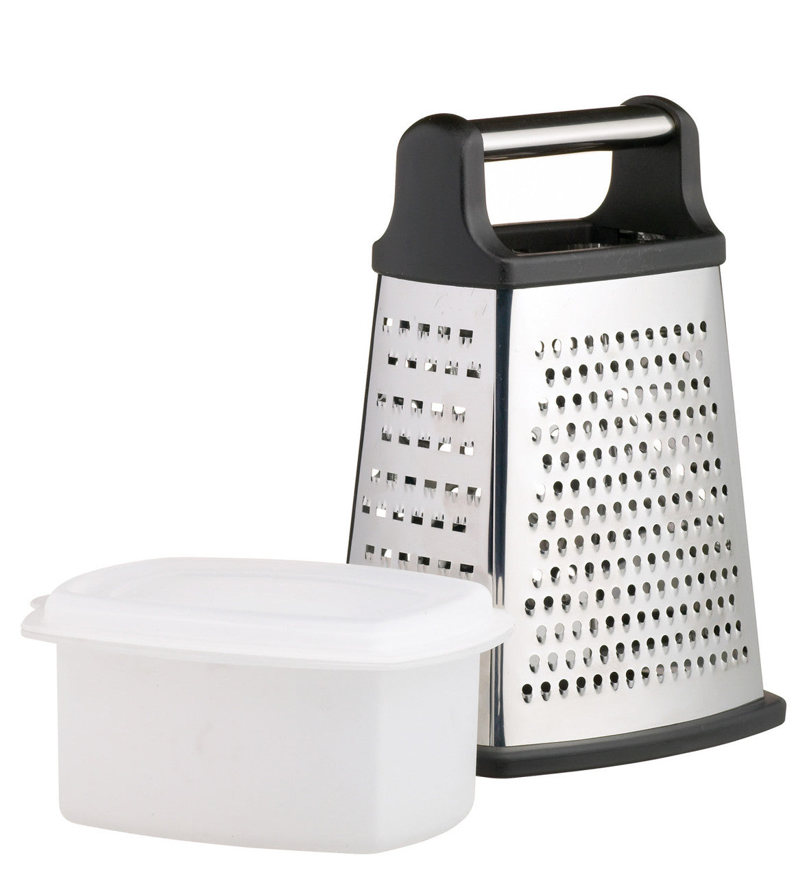MasterClass Stainless Steel Four Sided Box Grater with Collecting Box