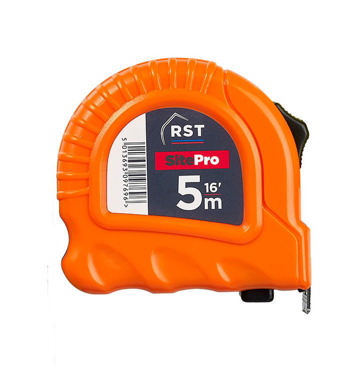 RST Hi-Viz Pocket Tape Measure 5m - Colours Vary
