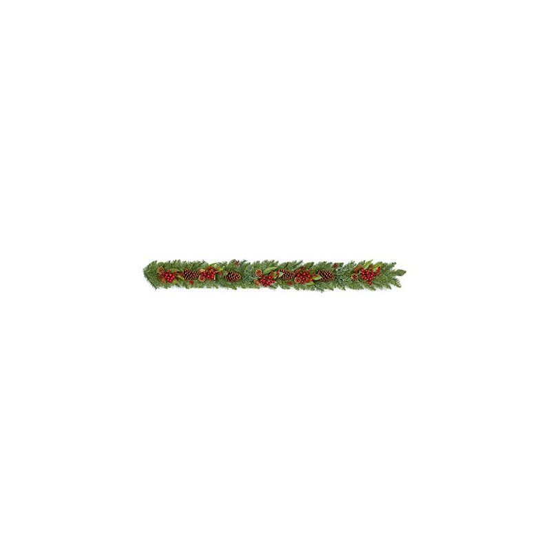 Premier Garland Natural Red Berry with Pine Cones 1.8m