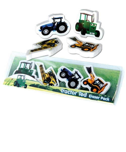 Tractor Ted Shaped Rubber Set