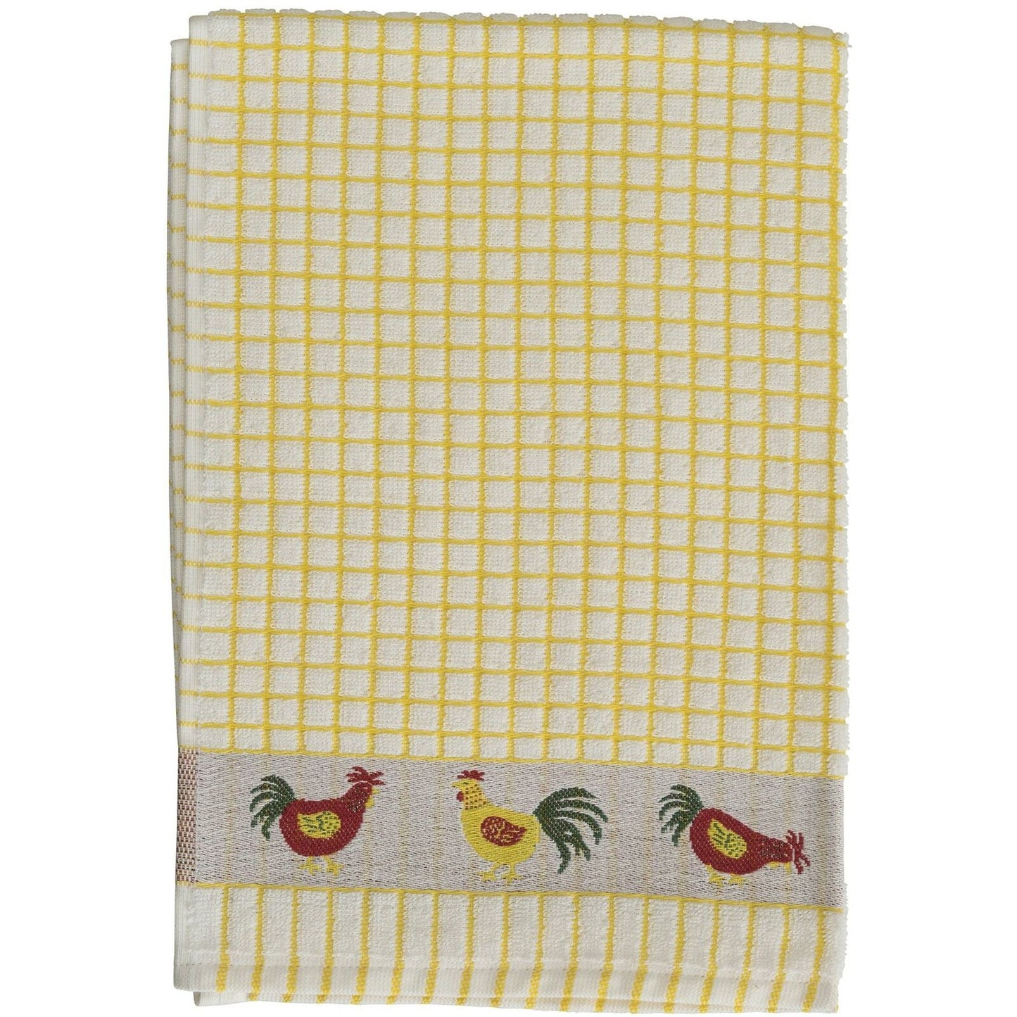 Samuel Lamont Poli-Dri Tea Towel Jacquard Yellow/Chicken