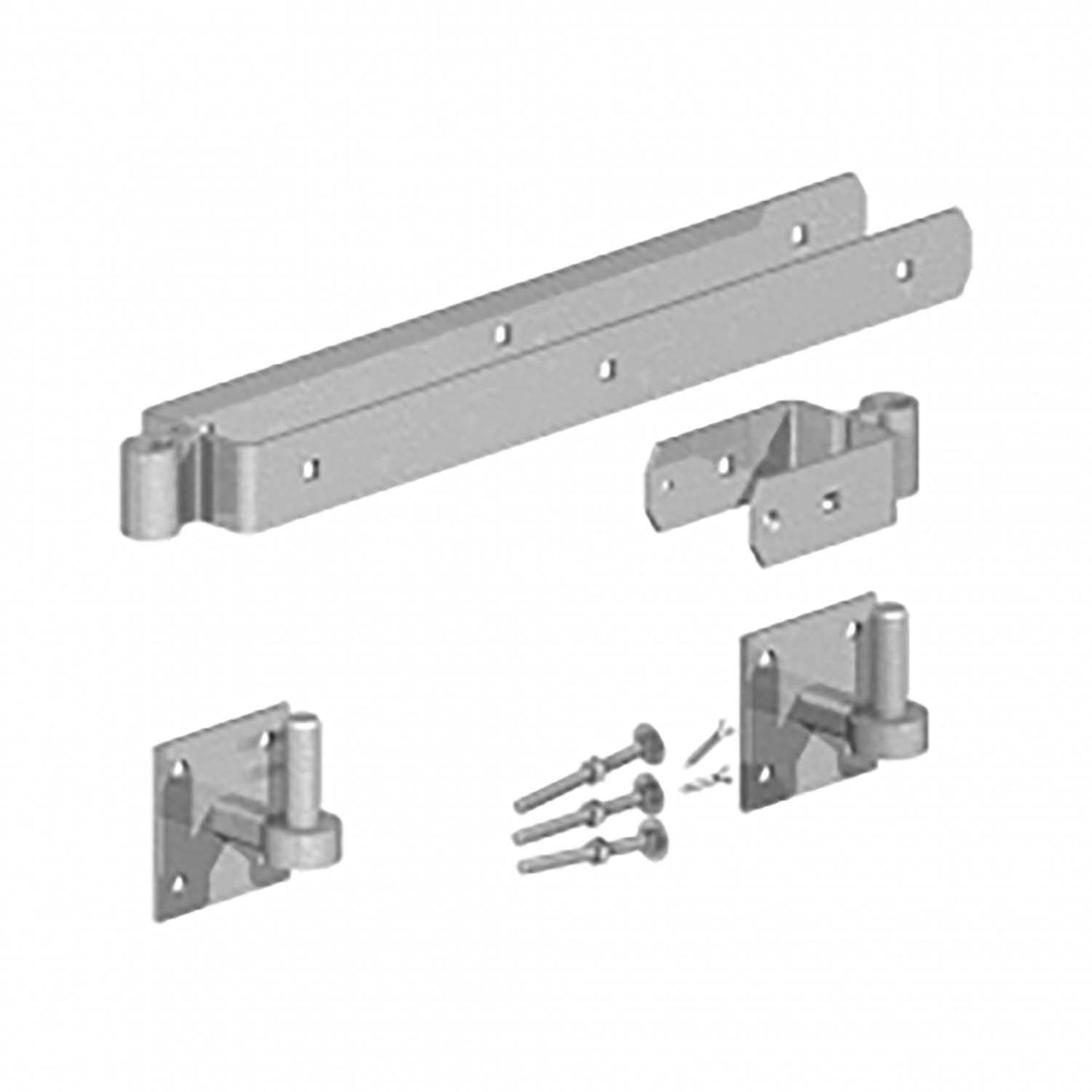 Birkdale GATEMATE Field Gate Double Strap Hinge Set with Hooks on Plates