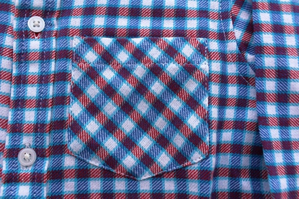 Tractor Ted Shirt Red & Blue Check