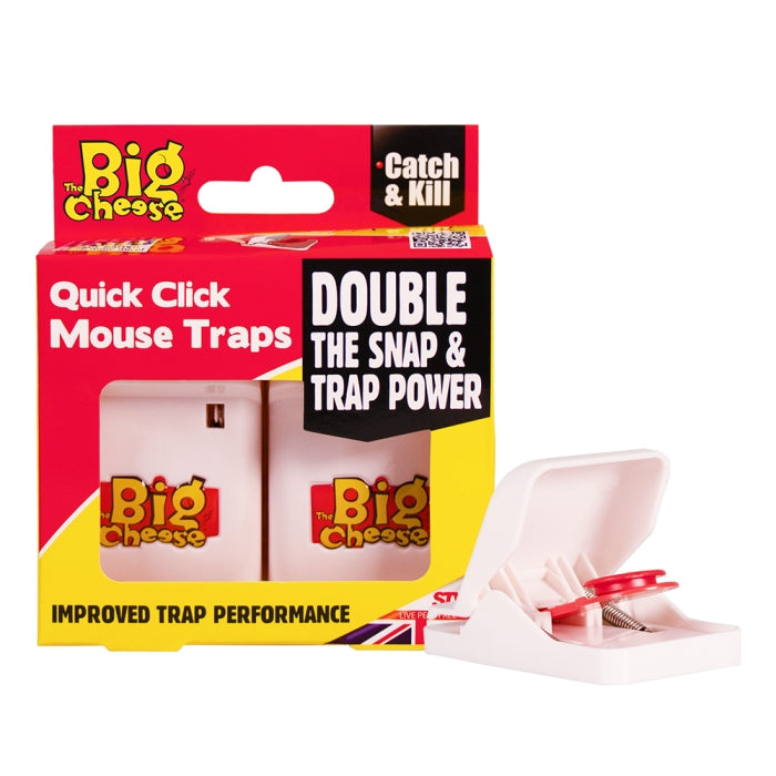 The Big Cheese Quick Click Mouse Traps Twin Pack
