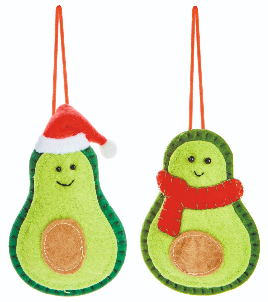 Premier Christmas Felt Avocado Hangers 12cm Assorted