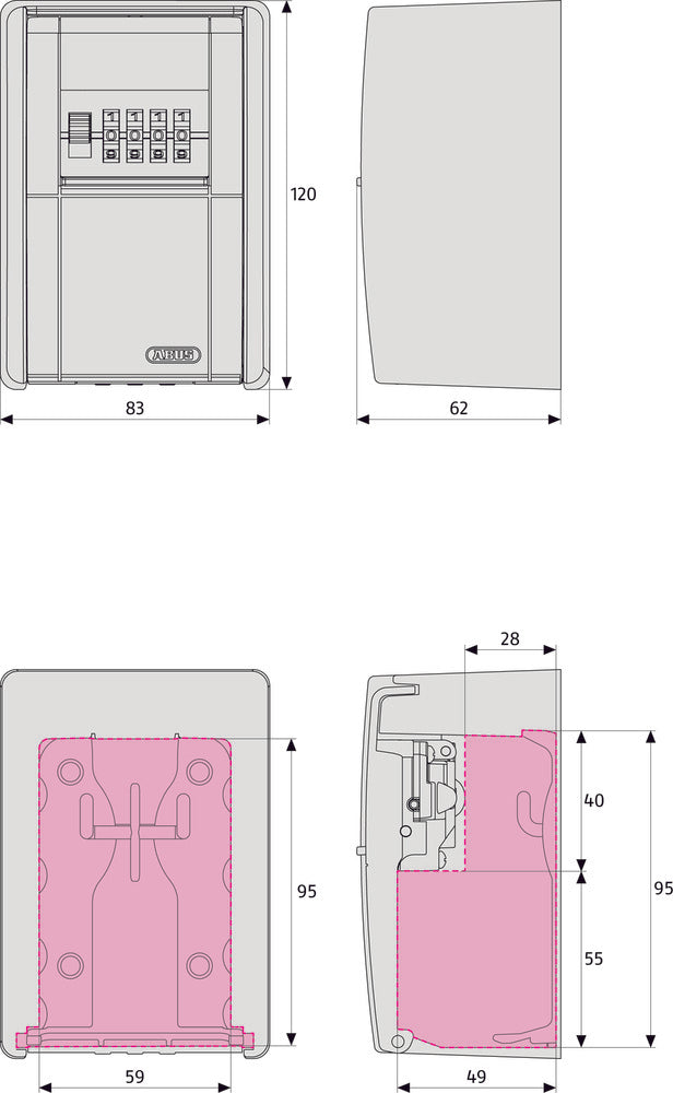 ABUS Key Garage For Wall Mounting 787
