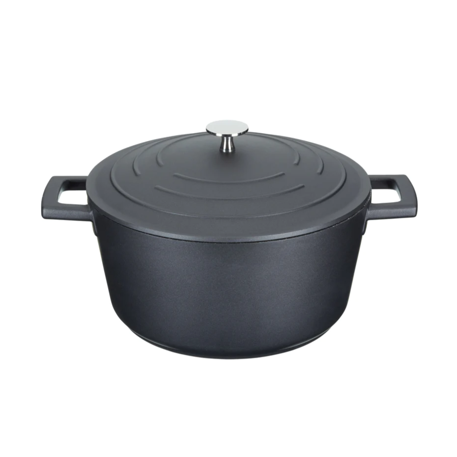MasterClass Cast Aluminium 4 Litre Casserole Dish Black