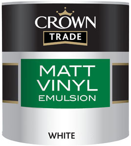 Crown Paints Trade Matt Vinyl Brilliant White 5L