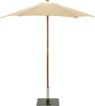 Glencrest Sturdi Wooden Parasol Natural 3m