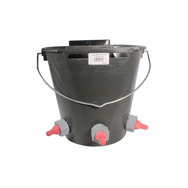 Agrihealth Round Lamb Bucket Feeder 3 Teat 8L
