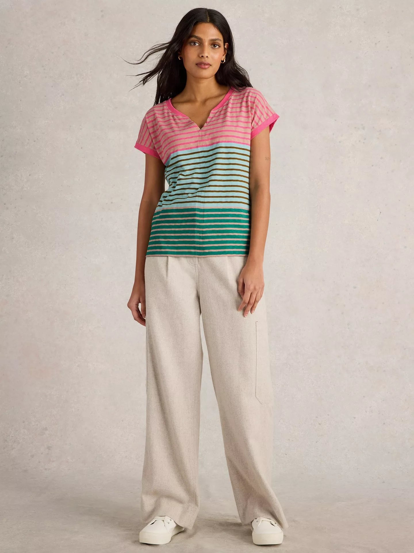 White Stuff Nelly Notch Neck T-Shirt